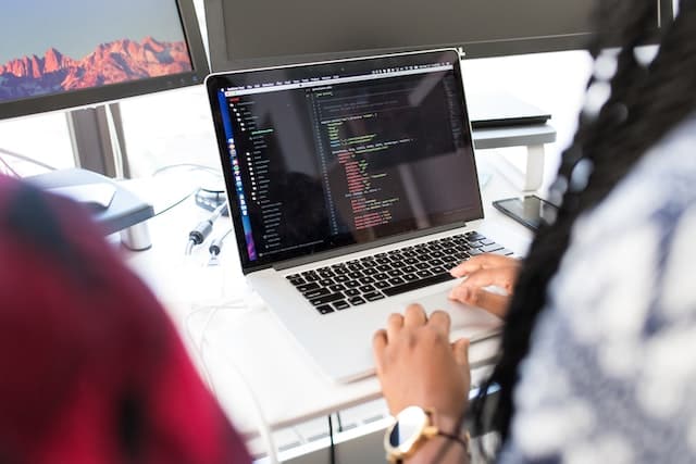 A team of expert software developers collaborating on a project